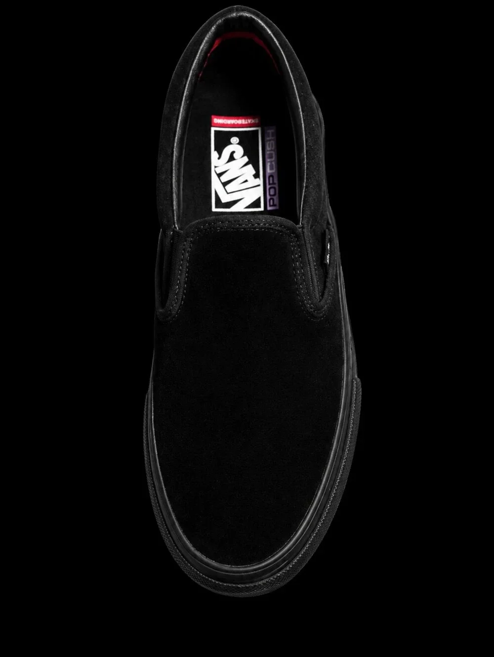 Vans Black Suede Slip-On Loafers